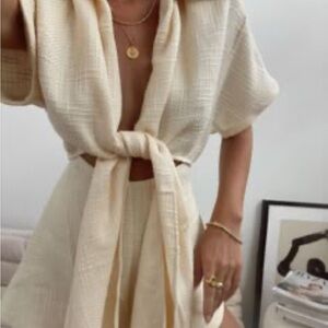 Elegant Cream romper NWT